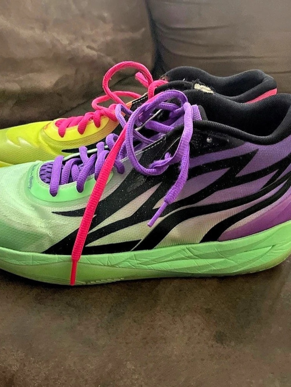 Puma MB.01 x Rick and Morty Athletic Shoes Green & Pink